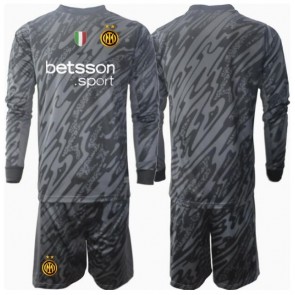 Inter Milan Brankář Alternativní dres komplet pro Děti 2024-25 Dlouhým Rukávem (+ Krátké kalhoty)