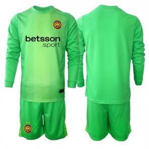 Inter Milan Brankář Alternativní dres komplet pro Děti 2025-26 Dlouhým Rukávem (+ Krátké kalhoty)