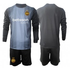 Inter Milan Brankář Domácí dres komplet pro Děti 2025-26 Dlouhým Rukávem (+ Krátké kalhoty)
