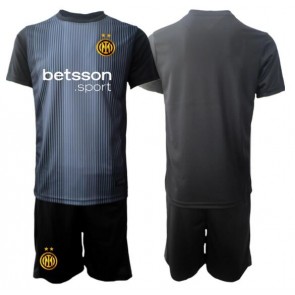 Inter Milan Brankář Domácí dres komplet pro Děti 2025-26 Krátkým Rukávem (+ Krátké kalhoty)