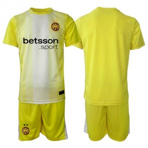 Inter Milan Brankář Venkovní dres komplet pro Děti 2025-26 Krátkým Rukávem (+ Krátké kalhoty)
