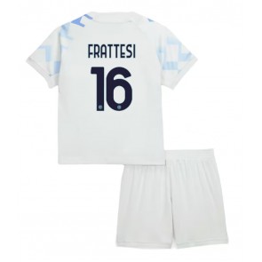 Inter Milan Davide Frattesi #16 Venkovní dres komplet pro Děti 2025-26 Krátkým Rukávem (+ Krátké kalhoty)