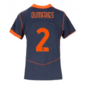 Inter Milan Denzel Dumfries #2 Alternativní Dres pro Dámy 2025-26 Krátkým Rukávem Inter Milan Denzel Dumfries #2 Alternativní Dres pro Dámy 2025-26 Krátkým Rukávem