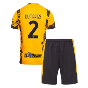 Inter Milan Denzel Dumfries #2 Alternativní dres komplet pro Děti 2024-25 Krátkým Rukávem (+ Krátké kalhoty)