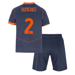 Inter Milan Denzel Dumfries #2 Alternativní dres komplet pro Děti 2025-26 Krátkým Rukávem (+ Krátké kalhoty)