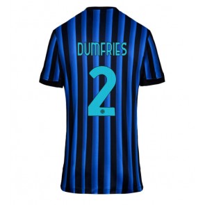 Inter Milan Denzel Dumfries #2 Domácí Dres pro Dámy 2025-26 Krátkým Rukávem Inter Milan Denzel Dumfries #2 Domácí Dres pro Dámy 2025-26 Krátkým Rukávem