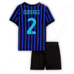 Inter Milan Denzel Dumfries #2 Domácí dres komplet pro Děti 2025-26 Krátkým Rukávem (+ Krátké kalhoty)