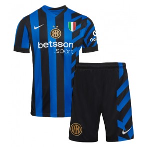 Inter Milan Domácí dres komplet pro Děti 2024-25 Krátkým Rukávem (+ Krátké kalhoty)