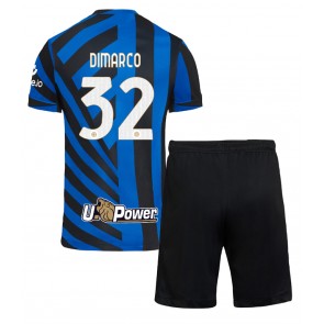 Inter Milan Federico Dimarco #32 Domácí dres komplet pro Děti 2024-25 Krátkým Rukávem (+ Krátké kalhoty)