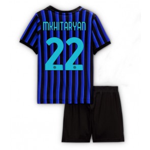 Inter Milan Henrikh Mkhitaryan #22 Domácí dres komplet pro Děti 2025-26 Krátkým Rukávem (+ Krátké kalhoty)