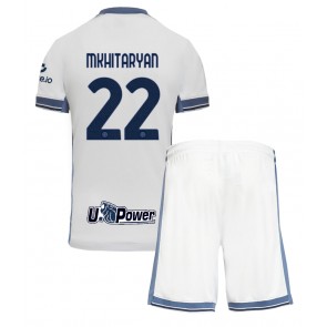 Inter Milan Henrikh Mkhitaryan #22 Venkovní dres komplet pro Děti 2024-25 Krátkým Rukávem (+ Krátké kalhoty)