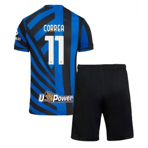 Inter Milan Joaquin Correa #11 Domácí dres komplet pro Děti 2024-25 Krátkým Rukávem (+ Krátké kalhoty)