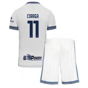 Inter Milan Joaquin Correa #11 Venkovní dres komplet pro Děti 2024-25 Krátkým Rukávem (+ Krátké kalhoty)
