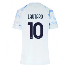 Inter Milan Lautaro Martinez #10 Venkovní Dres pro Dámy 2025-26 Krátkým Rukávem Inter Milan Lautaro Martinez #10 Venkovní Dres pro Dámy 2025-26 Krátkým Rukávem
