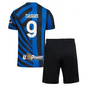 Inter Milan Marcus Thuram #9 Domácí dres komplet pro Děti 2024-25 Krátkým Rukávem (+ Krátké kalhoty)