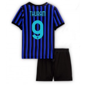 Inter Milan Marcus Thuram #9 Domácí dres komplet pro Děti 2025-26 Krátkým Rukávem (+ Krátké kalhoty)