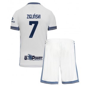 Inter Milan Piotr Zielinski #7 Venkovní dres komplet pro Děti 2024-25 Krátkým Rukávem (+ Krátké kalhoty)