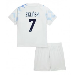 Inter Milan Piotr Zielinski #7 Venkovní dres komplet pro Děti 2025-26 Krátkým Rukávem (+ Krátké kalhoty)