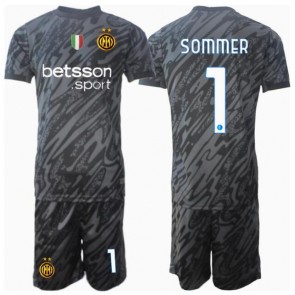 Inter Milan Yann Sommer #1 Brankář Alternativní dres komplet pro Děti 2024-25 Krátkým Rukávem (+ Krátké kalhoty)