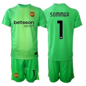 Inter Milan Yann Sommer #1 Brankář Alternativní dres komplet pro Děti 2025-26 Krátkým Rukávem (+ Krátké kalhoty)