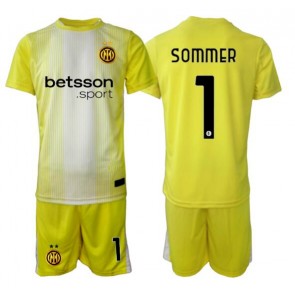 Inter Milan Yann Sommer #1 Brankář Venkovní dres komplet pro Děti 2025-26 Krátkým Rukávem (+ Krátké kalhoty)