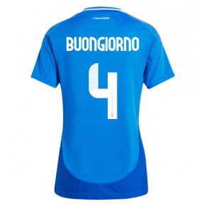 Itálie Alessandro Buongiorno #4 Domácí Dres pro Dámy ME 2024 Krátkým Rukávem