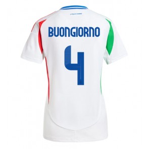 Itálie Alessandro Buongiorno #4 Venkovní Dres pro Dámy ME 2024 Krátkým Rukávem