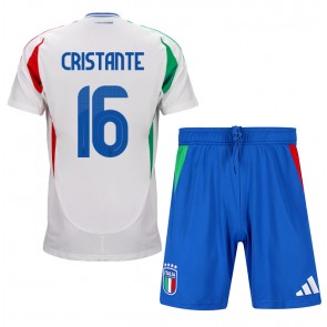 Itálie Bryan Cristante #16 Venkovní dres komplet pro Děti ME 2024 Krátkým Rukávem (+ Krátké kalhoty)