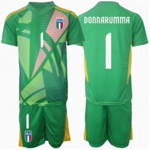 Itálie Gianluigi Donnarumma #1 Brankář Venkovní dres komplet pro Děti ME 2024 Krátkým Rukávem (+ Krátké kalhoty)