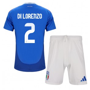 Itálie Giovanni Di Lorenzo #2 Domácí dres komplet pro Děti ME 2024 Krátkým Rukávem (+ Krátké kalhoty)