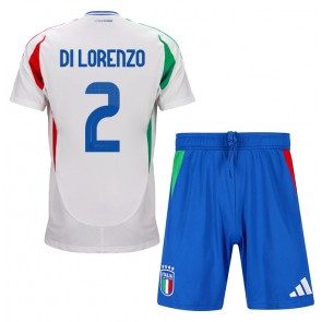 Itálie Giovanni Di Lorenzo #2 Venkovní dres komplet pro Děti ME 2024 Krátkým Rukávem (+ Krátké kalhoty)