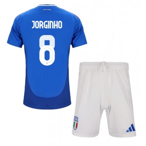 Itálie Jorginho Frello #8 Domácí dres komplet pro Děti ME 2024 Krátkým Rukávem (+ Krátké kalhoty)