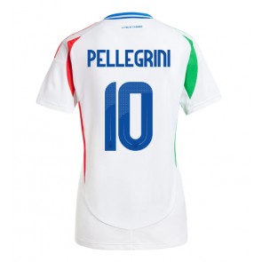 Itálie Lorenzo Pellegrini #10 Venkovní Dres pro Dámy ME 2024 Krátkým Rukávem