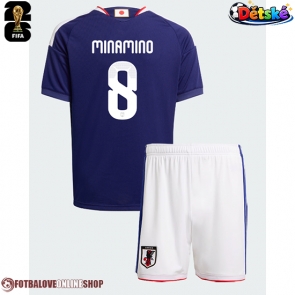Japonsko Takumi Minamino #8 Domácí dres komplet pro Děti MS 2026 Krátkým Rukávem (+ Krátké kalhoty)
