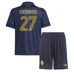 Juventus Andrea Cambiaso #27 Alternativní dres komplet pro Děti 2024-25 Krátkým Rukávem (+ Krátké kalhoty)