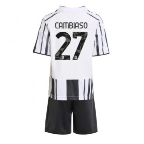 Juventus Andrea Cambiaso #27 Domácí dres komplet pro Děti 2025-26 Krátkým Rukávem (+ Krátké kalhoty)
