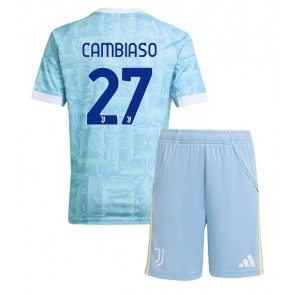 Juventus Andrea Cambiaso #27 Venkovní dres komplet pro Děti 2025-26 Krátkým Rukávem (+ Krátké kalhoty)