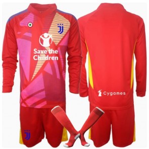 Juventus Brankář Domácí dres komplet pro Děti 2024-25 Dlouhým Rukávem (+ Krátké kalhoty)