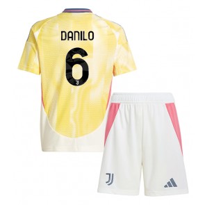 Juventus Danilo Luiz #6 Venkovní dres komplet pro Děti 2024-25 Krátkým Rukávem (+ Krátké kalhoty)