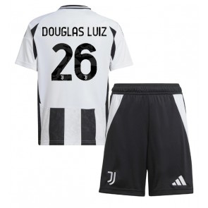 Juventus Douglas Luiz #26 Domácí dres komplet pro Děti 2024-25 Krátkým Rukávem (+ Krátké kalhoty)