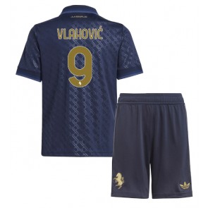 Juventus Dusan Vlahovic #9 Alternativní dres komplet pro Děti 2024-25 Krátkým Rukávem (+ Krátké kalhoty)