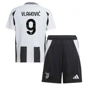 Juventus Dusan Vlahovic #9 Domácí dres komplet pro Děti 2024-25 Krátkým Rukávem (+ Krátké kalhoty)