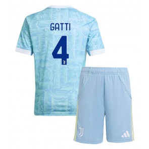 Juventus Federico Gatti #4 Venkovní dres komplet pro Děti 2025-26 Krátkým Rukávem (+ Krátké kalhoty)