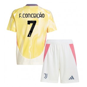 Juventus Francisco Conceicao #7 Venkovní dres komplet pro Děti 2024-25 Krátkým Rukávem (+ Krátké kalhoty)