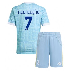 Juventus Francisco Conceicao #7 Venkovní dres komplet pro Děti 2025-26 Krátkým Rukávem (+ Krátké kalhoty)