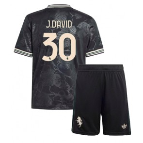 Juventus Jonathan David #30 Alternativní dres komplet pro Děti 2025-26 Krátkým Rukávem (+ Krátké kalhoty)