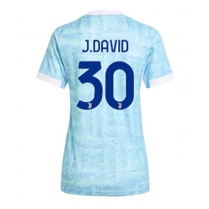 Juventus Jonathan David #30 Venkovní Dres pro Dámy 2025-26 Krátkým Rukávem