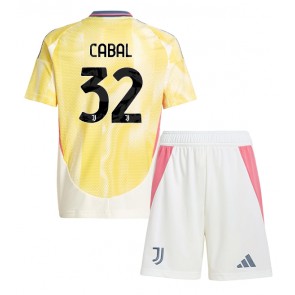 Juventus Juan Cabal #32 Venkovní dres komplet pro Děti 2024-25 Krátkým Rukávem (+ Krátké kalhoty)