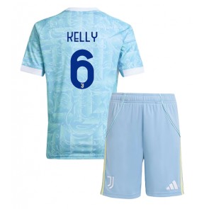 Juventus Lloyd Kelly #6 Venkovní dres komplet pro Děti 2025-26 Krátkým Rukávem (+ Krátké kalhoty)