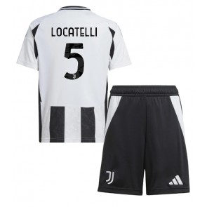Juventus Manuel Locatelli #5 Domácí dres komplet pro Děti 2024-25 Krátkým Rukávem (+ Krátké kalhoty)